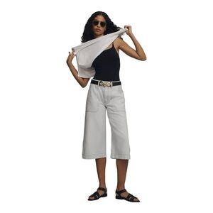 Ética Darcy High-Rise Crop Wide-Leg Culotte Jeans Size 27 NWT Light Blue color